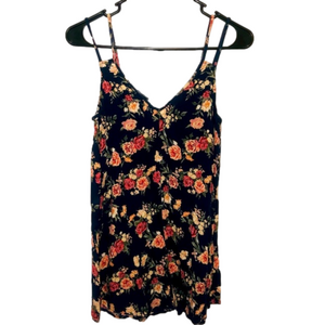 FOREVER 21 Navy Floral Tank Top